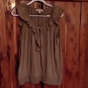 French Laundry Sleeveless Ruffled Top